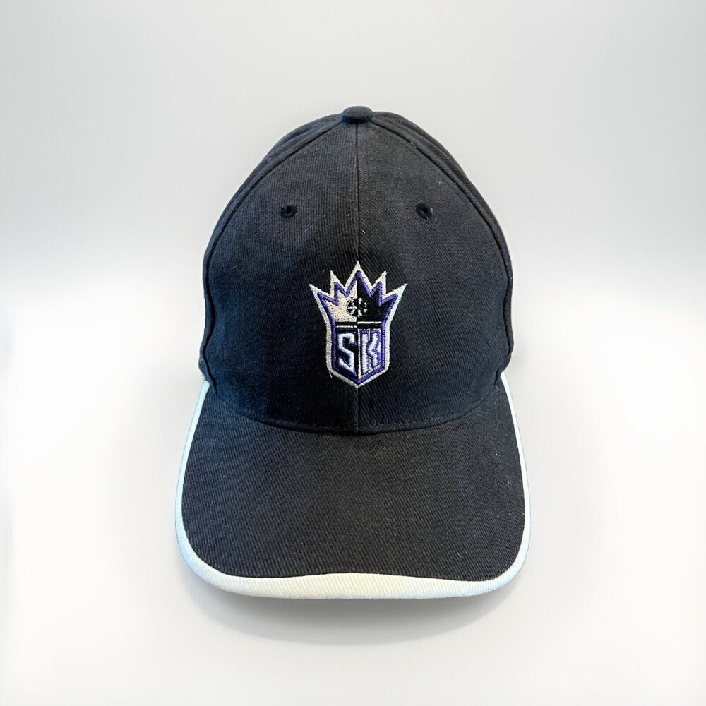 Vintage Sports Specialties Mens Black White NBA Sacramento Kings Strapback Hat